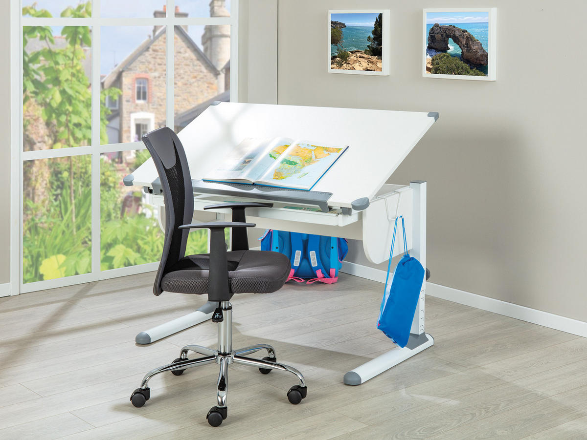 SCHREIBTISCH Weiß - Weiß, Holzwerkstoff (110/55/68cm) - ebuy24