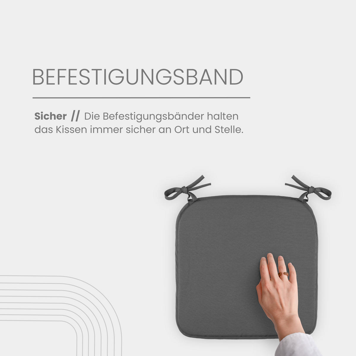 SKITZKISSEN Canvas 38x38cm Anthrazit 4er-Pack - Anthrazit, Textil (38/38/2cm)