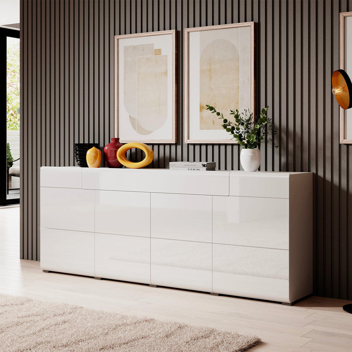 SIDEBOARD Jules Weiß - Weiß, Holzwerkstoff (208/82/39cm) - Petits-meubles