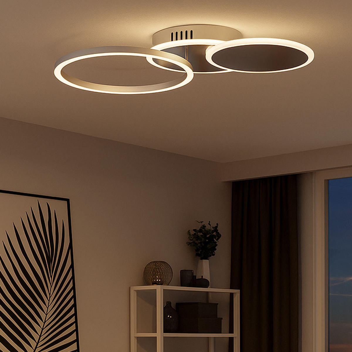 LED DECKENLEUCHTE SEVENT Silber - Silberfarben, Metall (50/33.4/8.2cm)