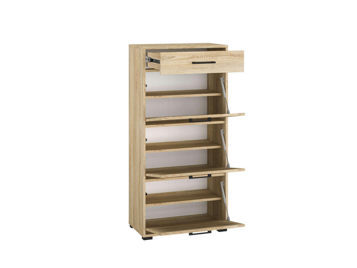 SCHUHSCHRANK – 60 cm – Caro – Sonoma Eiche - Sonoma Eiche, Holzwerkstoff (60/126/34cm) - hi-markt