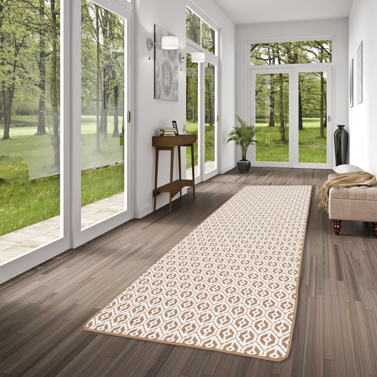 IN- UND OUTDOOR TEPPICH LÄUFER BEIDSEITIG CAPE COD - Beige, Textil (80/160cm) - Snapstyle