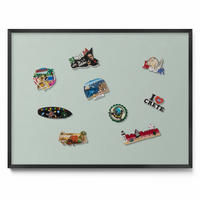 MAGNETTAFEL 80x60 cm Schwarzer Rahmen Seladongrün - Grün, Metall (80/60/0.4cm) - TULUP