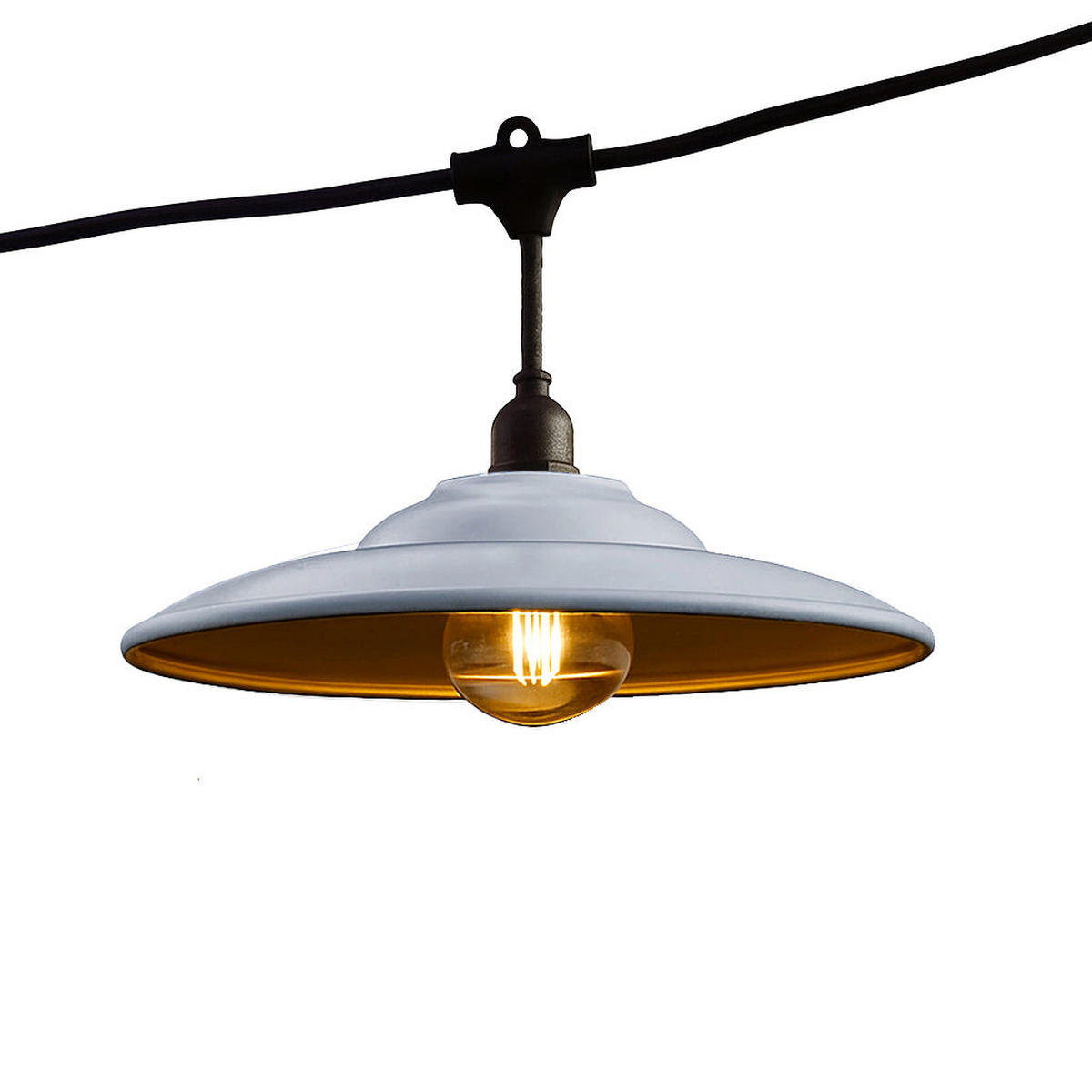 LICHTERKETTE BOWL GALVA grau - Grau, Metall (600cm) - Lumisky