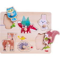 GREIFPUZZLE Waldtiere, ab 12 Monaten - Multicolor, Naturmaterialien (20.8/1.7/25.2cm) - Haba