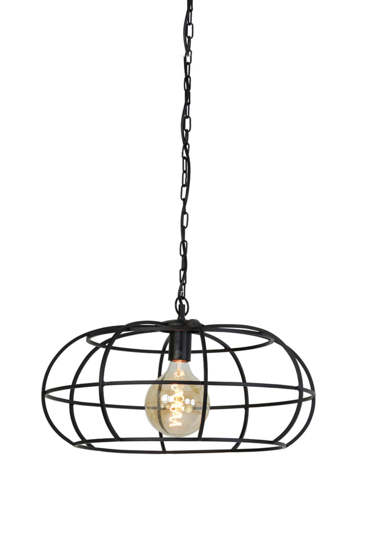 HÄNGELAMPE Imelda Schwarz Ø53/28 cm - Schwarz, Metall (53/53/28cm) - Light & Living