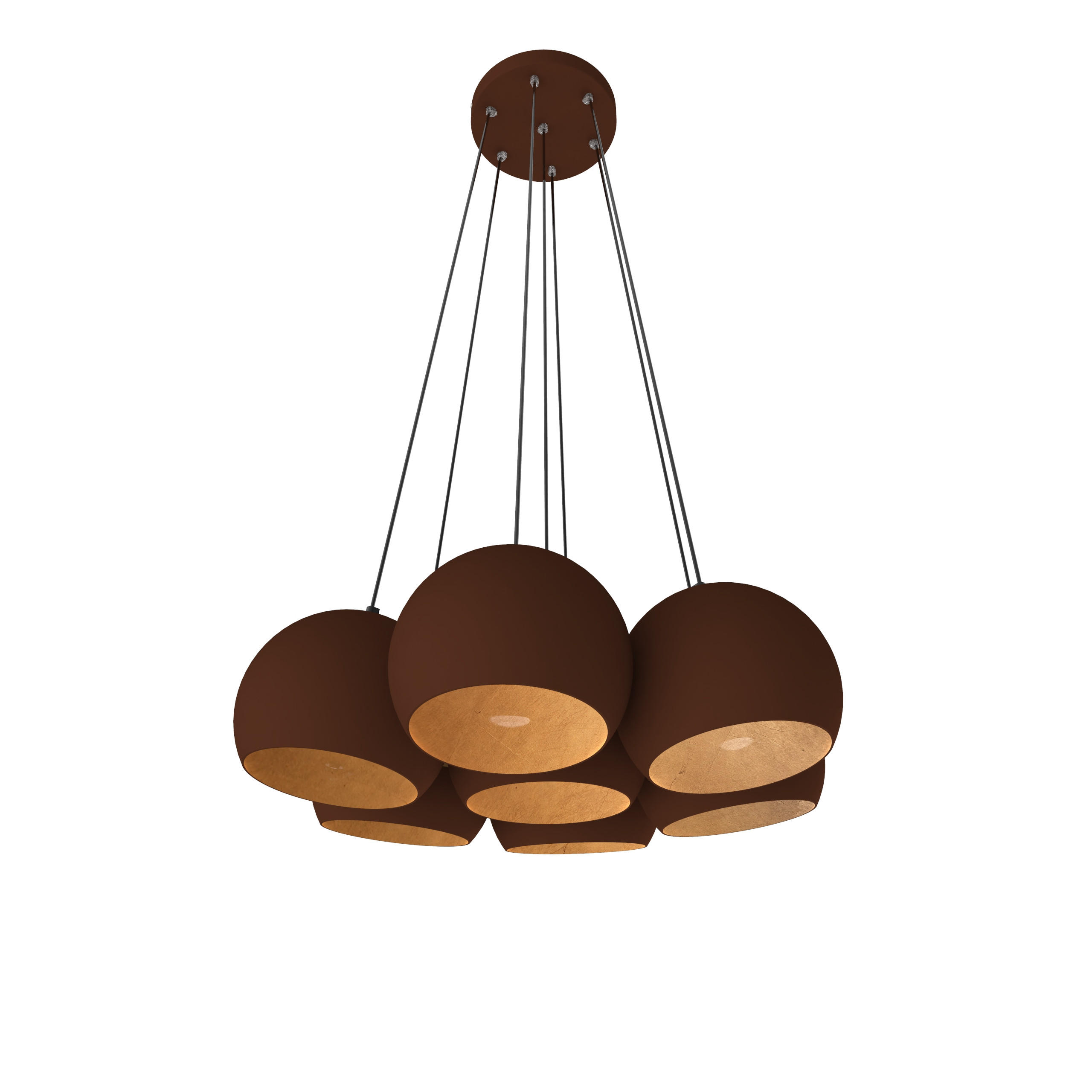 HÄNGELEUCHTE - Goldfarben, Metall (25/25/20cm) - Lumicom