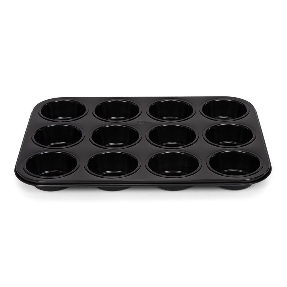 MUFFINFORM Schwarz 35/25/5 cm P02891 - Schwarz, Metall (25/5/35cm) - Patisse 