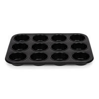 MUFFINFORM Schwarz 35/25/5 cm P02891 - Schwarz, Metall (25/5/35cm) - Patisse 