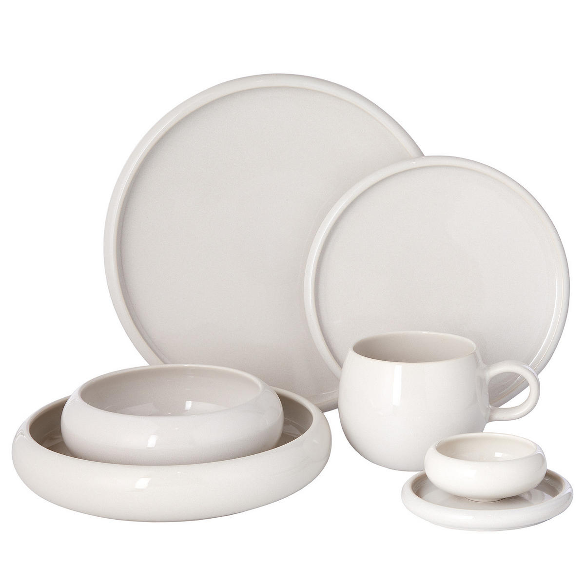 PASTATELLER (2er Set) Boogy - Creme, Keramik (23/23/5cm) - Butlers