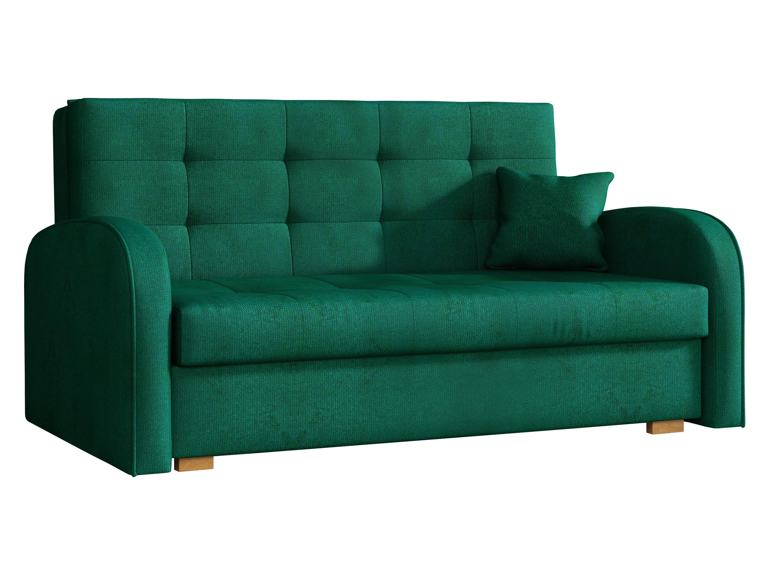 SCHLAFSOFA Viva Gold III - Smaragdgrün/Braun, Holz/Textil (153/85/98cm) - MIRJAN24