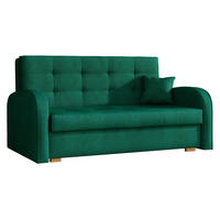 SCHLAFSOFA Viva Gold III - Smaragdgrün/Braun, Holz/Textil (153/85/98cm) - MIRJAN24