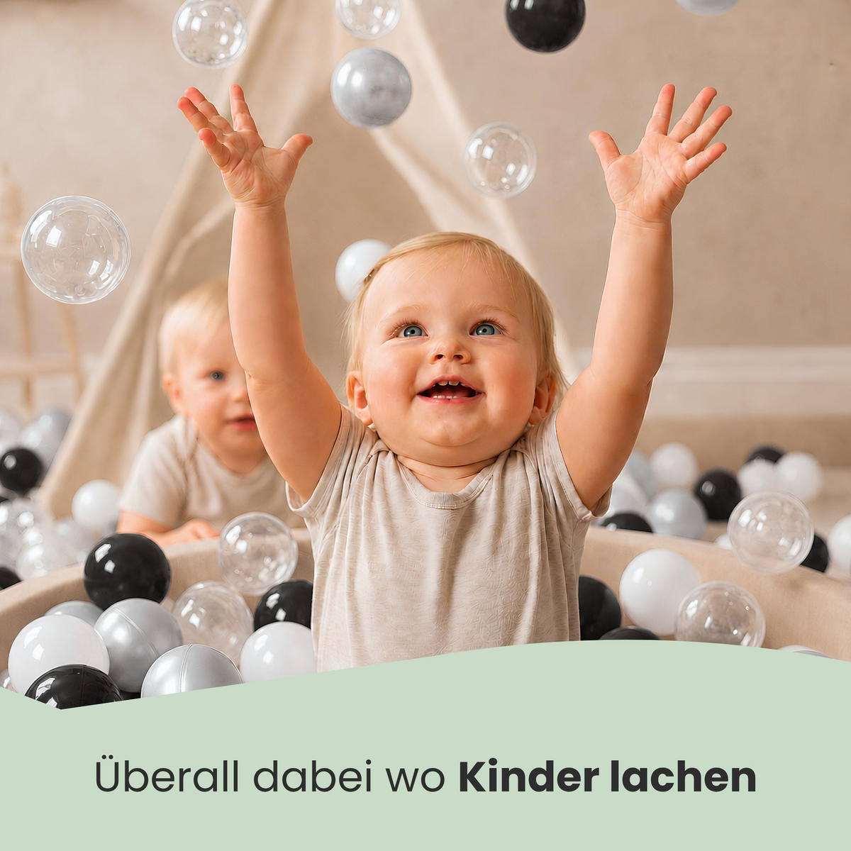 BÄLLEBAD-BÄLLE 50 Stück, Siber/Grau, 5.5 cm - Silberfarben, Kunststoff (5.5/5.5/5.5cm) - Littletom