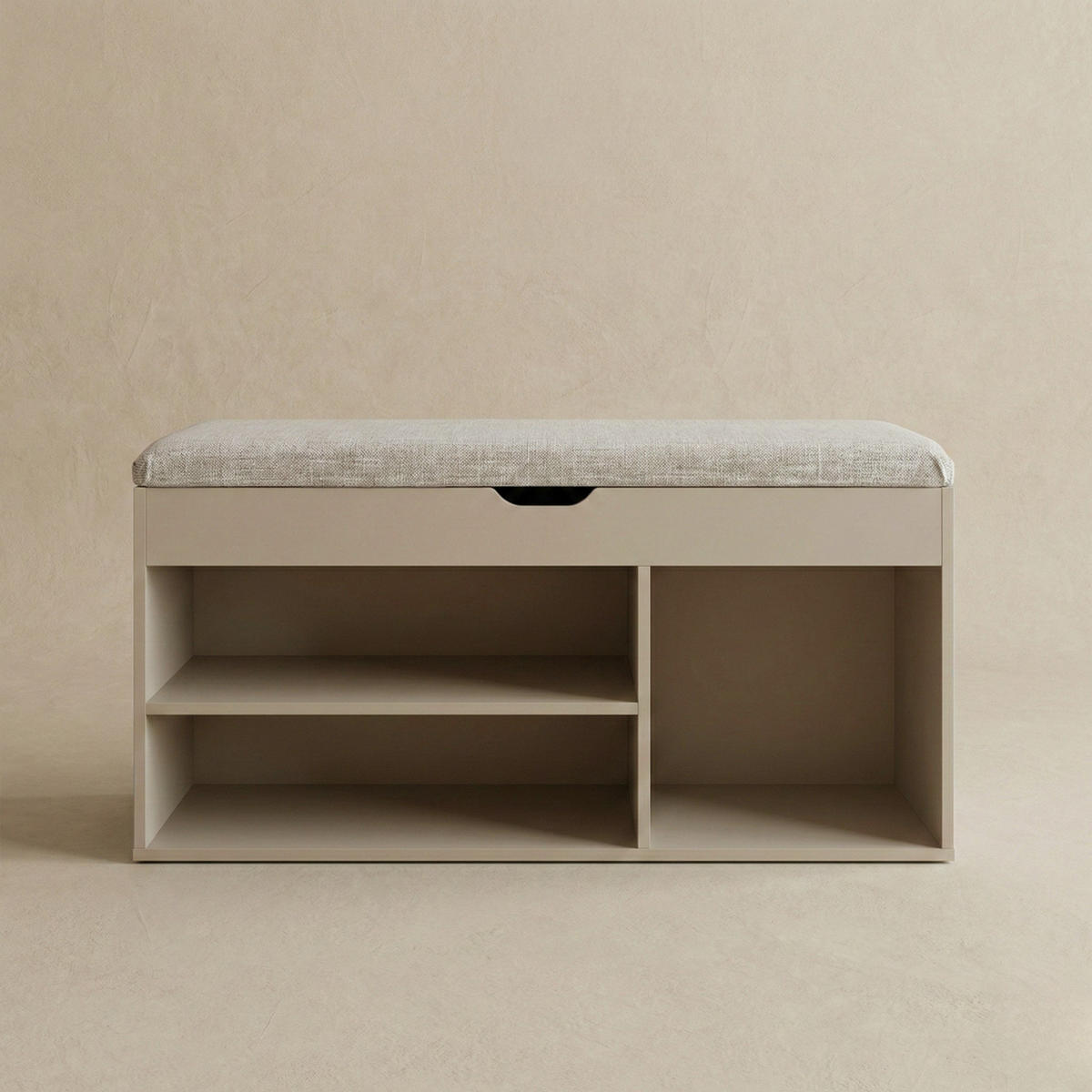 SCHUHREGAL Tria 80/43/30 cm - Hellgrau, Holzwerkstoff (30/43/80cm) - BOXIMO