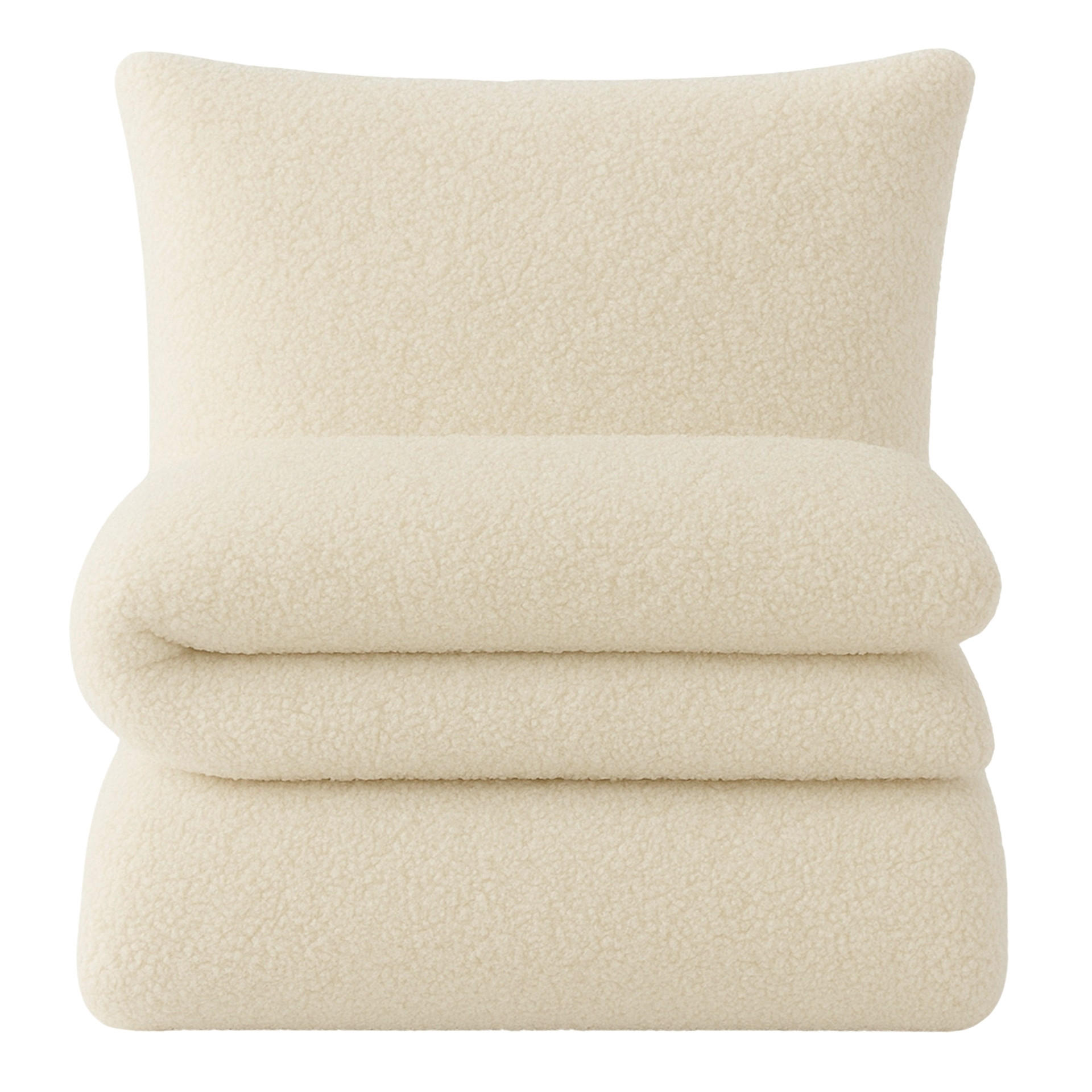 WINTER-BETTWÄSCHE 135x200 Teddy Fleece Warmer Plüsch Bettbezug Kuschelig - Creme - Creme, Textil (135/200cm) - Carpe Sonno