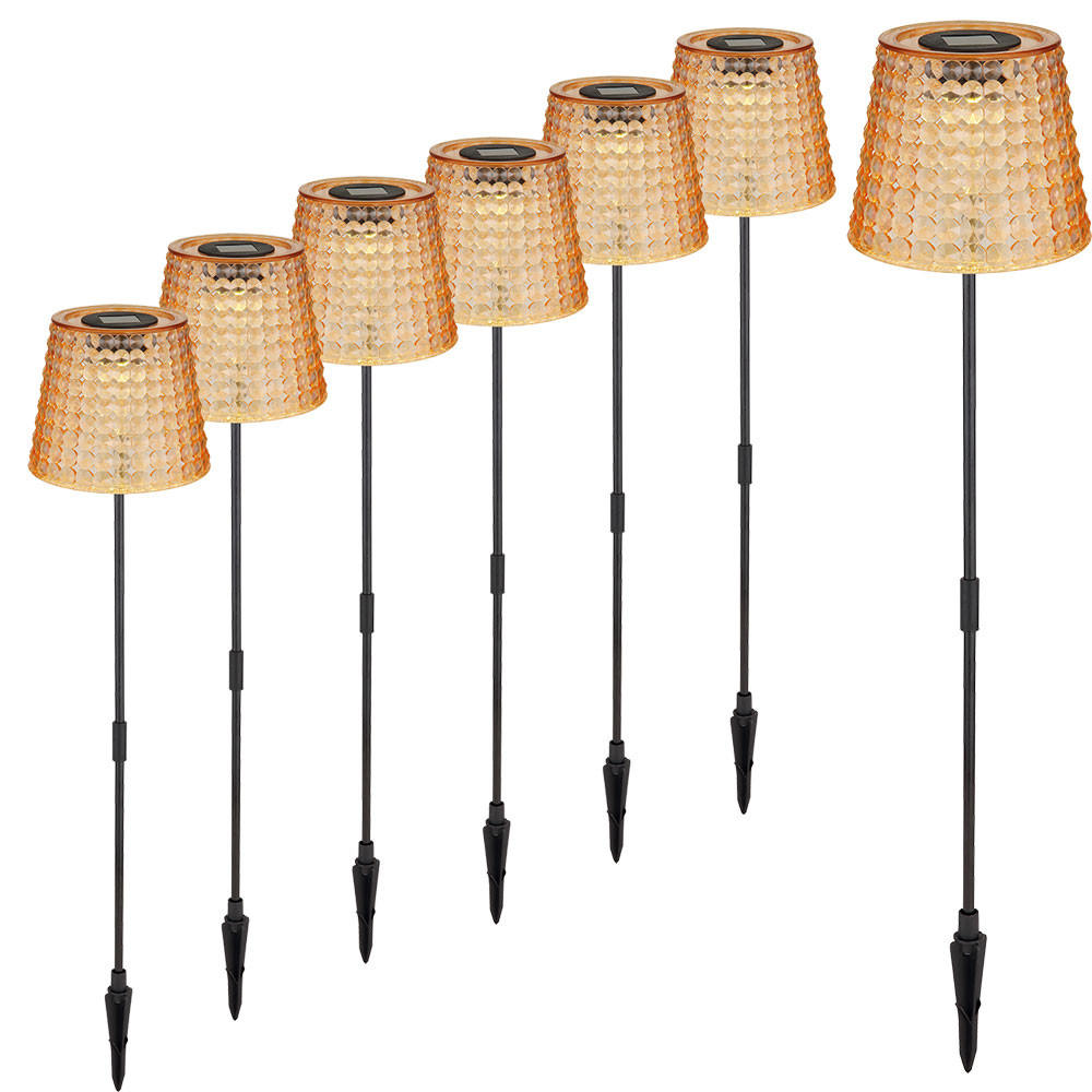 LED AUSSENLEUCHTE Kunststoff Schwarz 6er Set - Schwarz, Kunststoff (12.5/12.5/60cm) - Globo Lighting