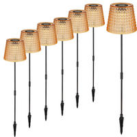 LED AUSSENLEUCHTE Kunststoff Schwarz 6er Set - Schwarz, Kunststoff (12.5/12.5/60cm) - Globo Lighting