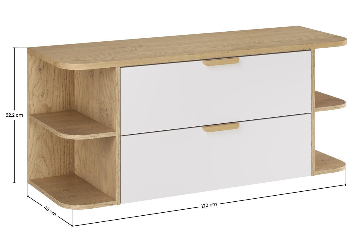 WASCHBECKENUNTERSCHRANK 120 cm 4 Teile - Aster White A BM424 in Weiß/Matt - Weiß, Holz (120/50/46cm)