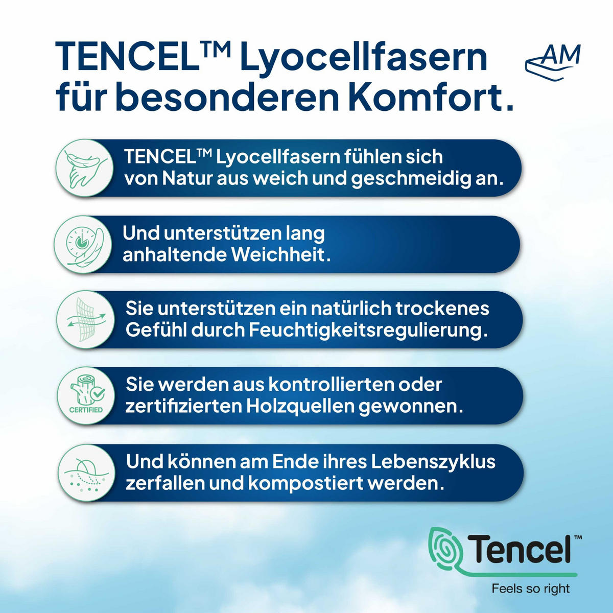 TOPPPERBEZUG Tencel 200/200cm für 4-6 cm Kernhöhe - Weiß, Textil (200/200cm) - AM Qualitätsmatratzen