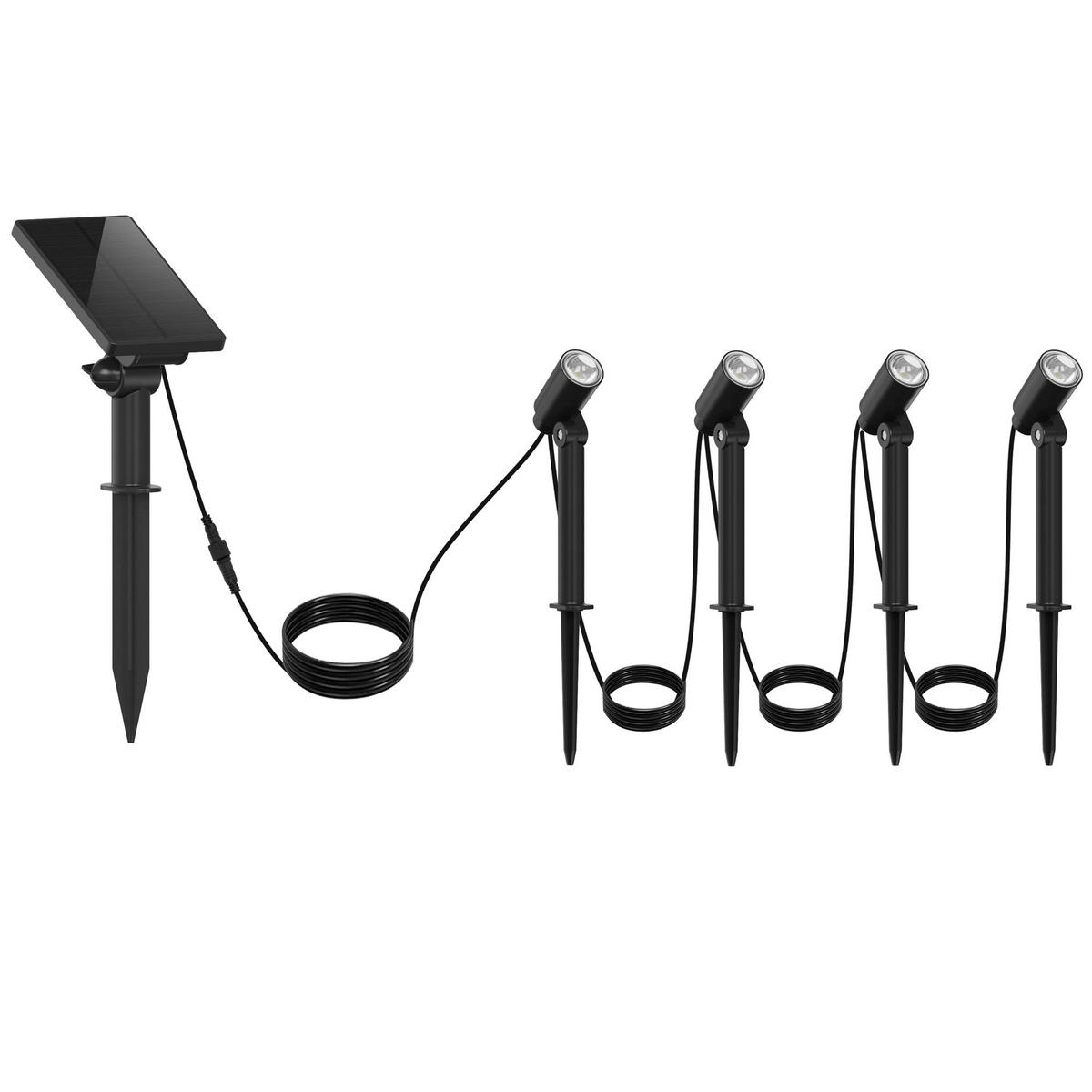 SOLARSTRAHLERN 4er-set MINI ROUNDY schwarz - Schwarz, Kunststoff (3/3/26cm) - Lumisky