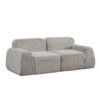 2-SITZER SOFA Chenille Grau ohne Montage - Grau, Textil (198/73/90.5cm) - WISHDOR