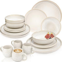 KOMBISERVICE KORFU - 16 teilig aus Steingut - Creme, Stein (27/27/27cm) - Sänger
