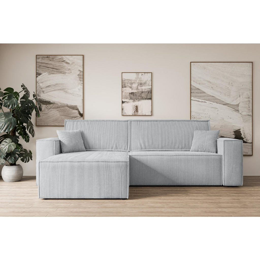 Thumbnail - Altdecor Ecksofa, Grau, Textil, 4-Sitzer, L-Form, 277x143 cm, Wohnzimmer, Sofas & Couches, Wohnlandschaften, Ecksofas