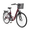E-BIKE Cityrad Multitalent RC822 Für Damen u. Herren 374,4 Wh Frontmotor 7-Gang-Kettenschaltung 28 Zoll - Weinrot, Metall (114.5cm) - Telefunken