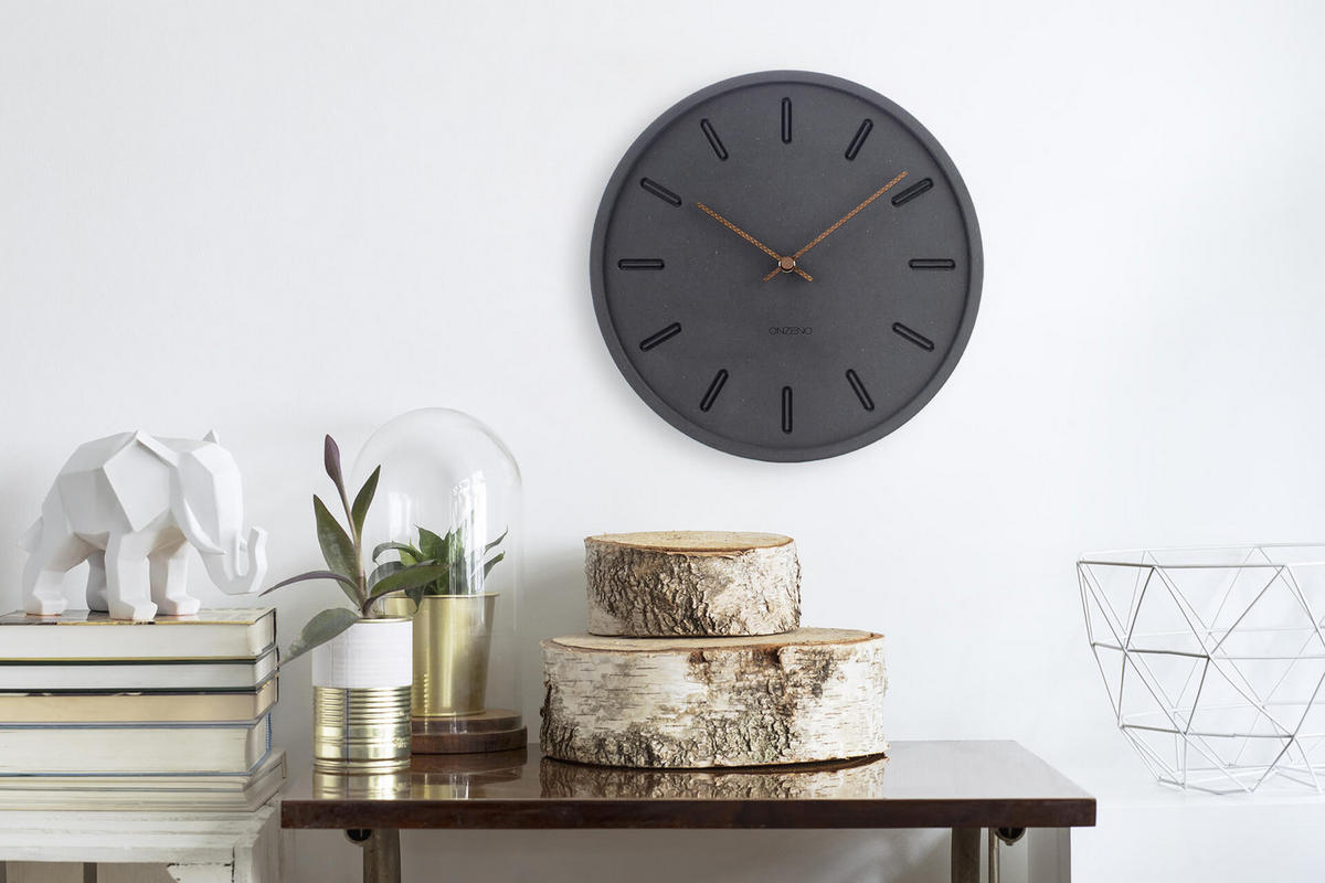 WANDUHR Design Schwarz 29/29 cm - Schwarz, Holzwerkstoff (0.44/29/1cm) - ONZENO
