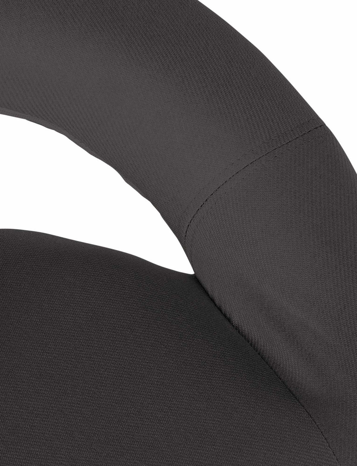 BARHOCKER 2er Set Stoff dunkelgrau - Dunkelgrau/Weiß, Textil/Metall (52/77/47cm) - CLP