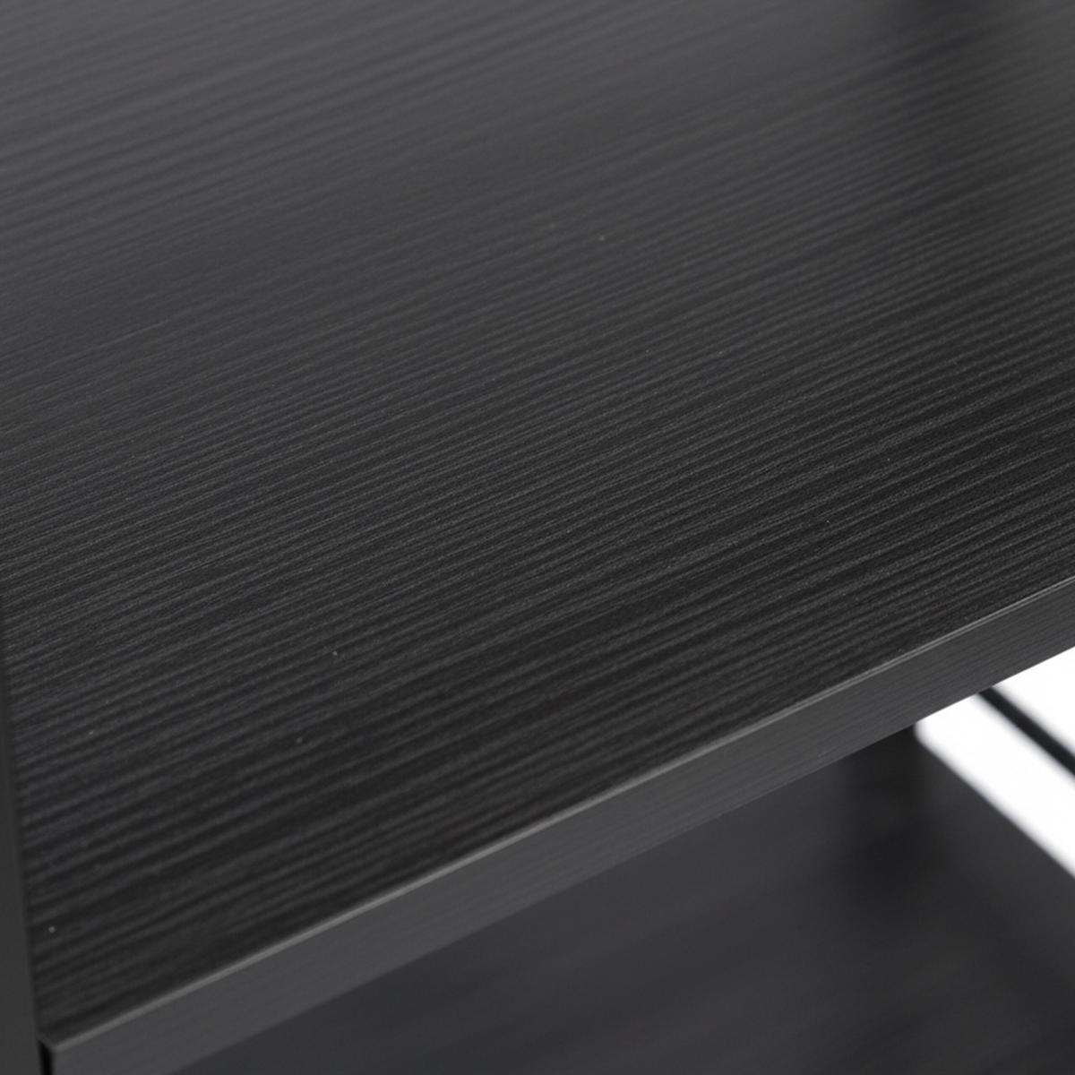 VOZIČEK za postrežbo - črna, kovina/leseni material (60/89/40cm) - Relaxdays