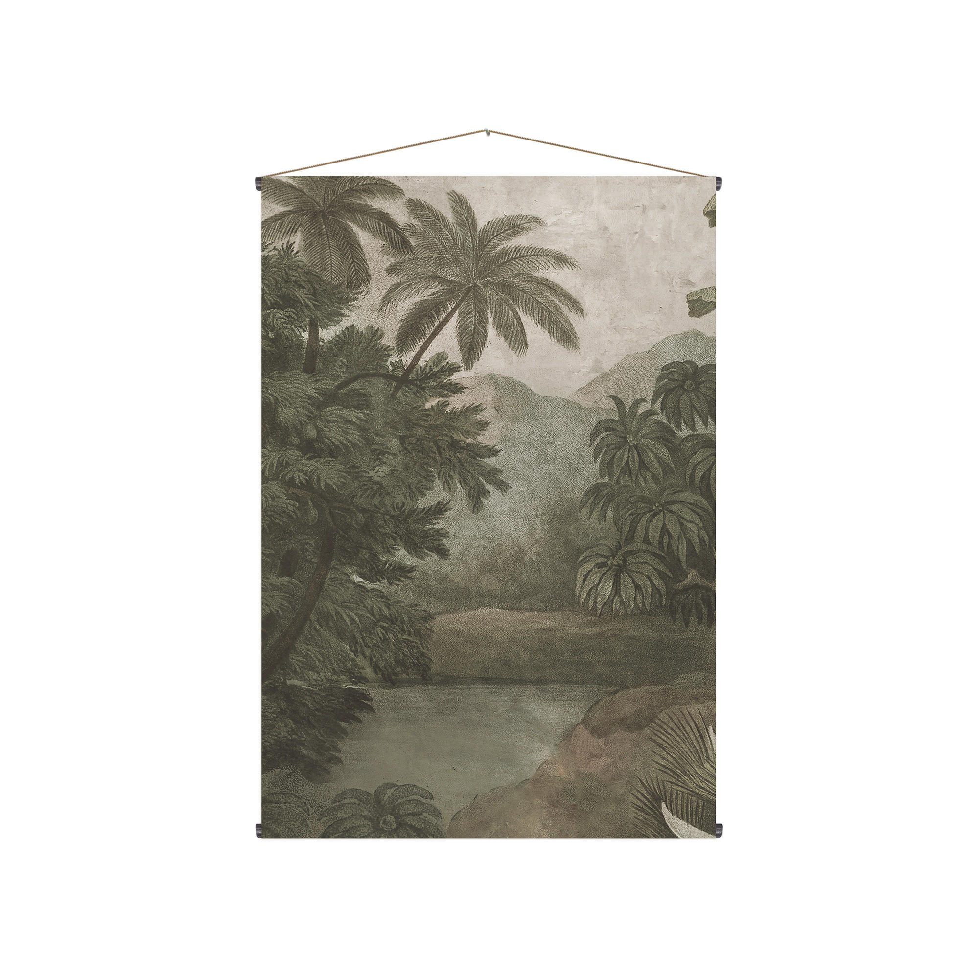 WANDTEPPICH Dschungel 150x100cm - Grau/Grün, Textil (100/1cm) - Art for the Home