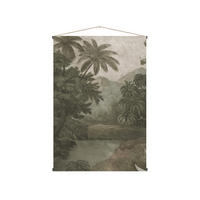 WANDTEPPICH Dschungel 150x100cm - Grau/Grün, Textil (100/1cm) - Art for the Home