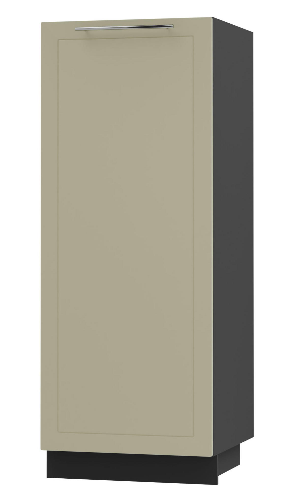 GESCHIRRSCHRANK Kvantum D5D/60/154 Vanille Matt / Schwarz Matt 60 / 59 / 154cm - Creme/Schwarz, Holz/Holzwerkstoff (60/154/59cm) - Feldmann-Wohnen