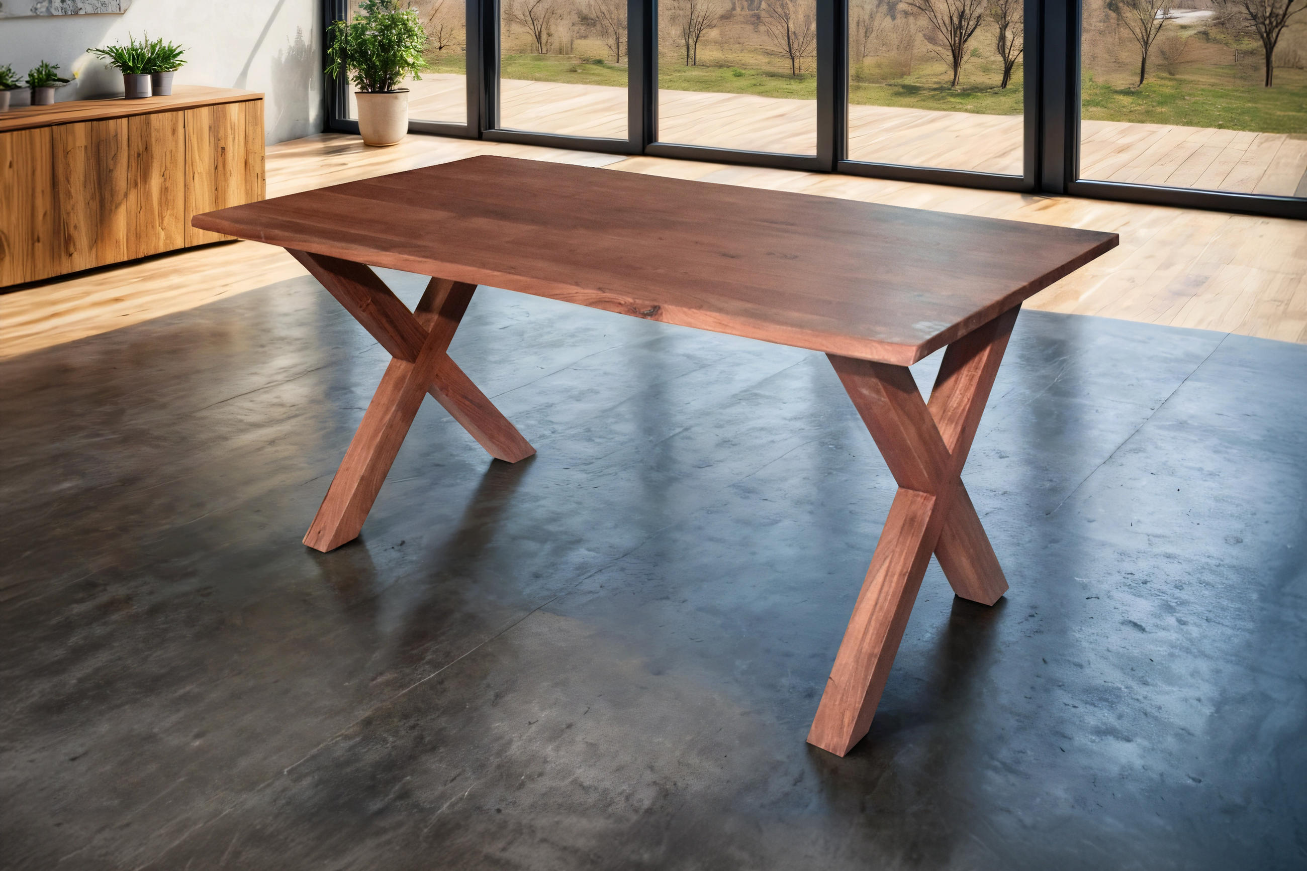 ESSTISCH MURCIA - Braun/Akaziefarben, Holz (85/160/77cm) - SAM