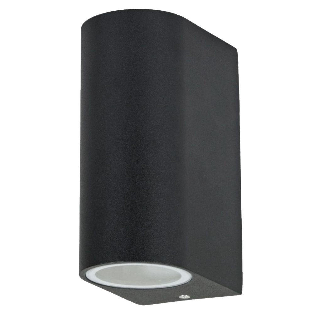 LED AUSSEN-WANDLEUCHTE Alu Druckguss Schwarz - Schwarz, Metall (6.5/14.5/9.5cm)