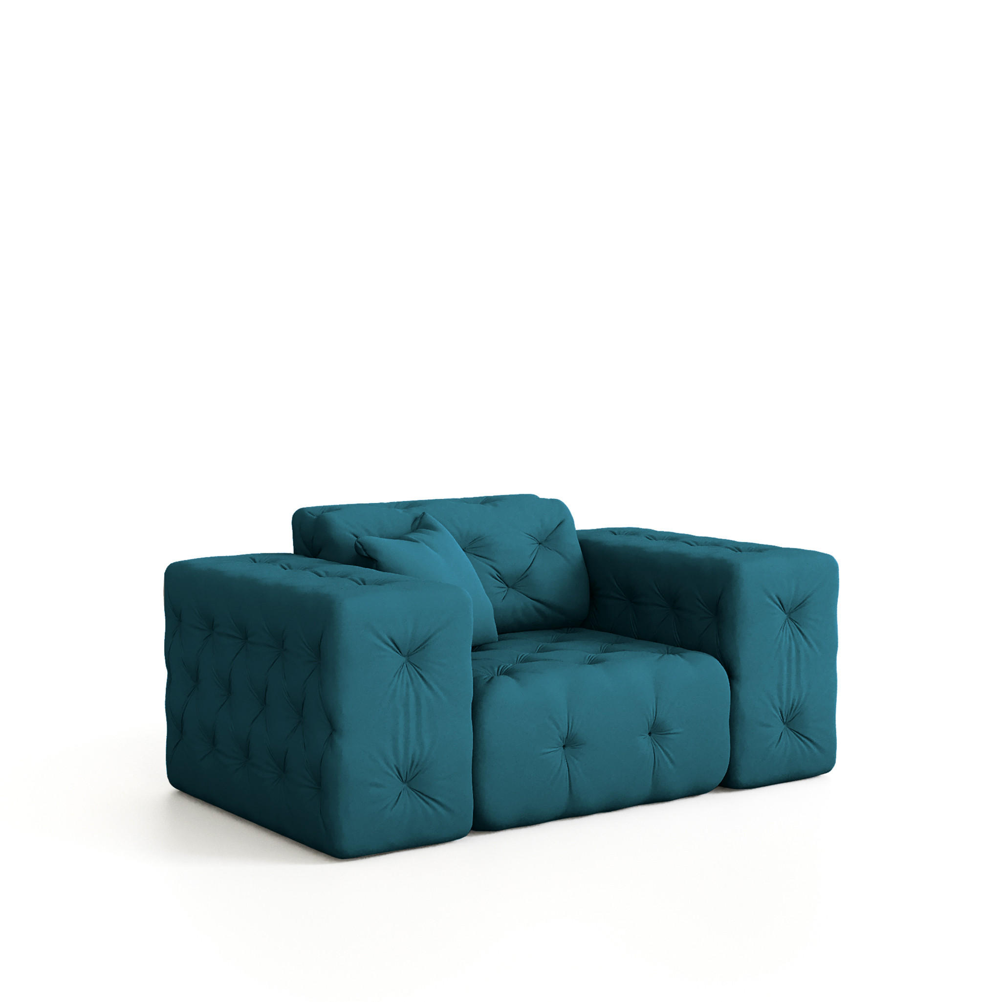 SESSEL Chantal - Blau, Holzwerkstoff/Textil (121/78/96cm) - Fun Möbel