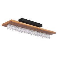 LED DECKENLEUCHTE Holz Braun Kristalldekor - Braun, Holz (80/20/19.5cm) - Globo Lighting