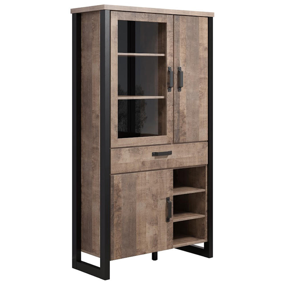 ebuy24 Vitrine Eiche 106x106x195 cm