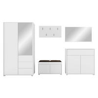GARDEROBEN-SET Gesita V - Silberfarben/Weiß, Holzwerkstoff/Kunststoff (100/178/59cm) - MIRJAN24