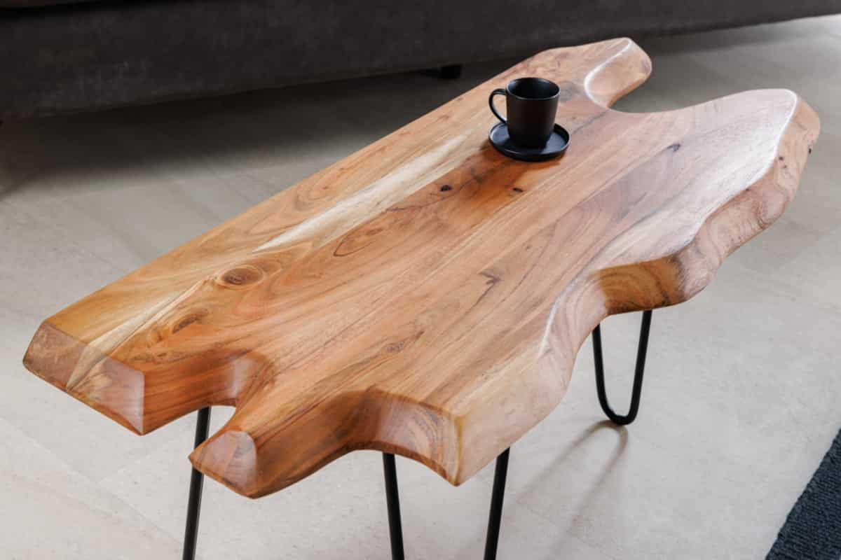 COUCHTISCH WILD Akazie rechteckig Natur 100cm - Braun, Holz/Metall (41/100/40cm) - riess-ambiente