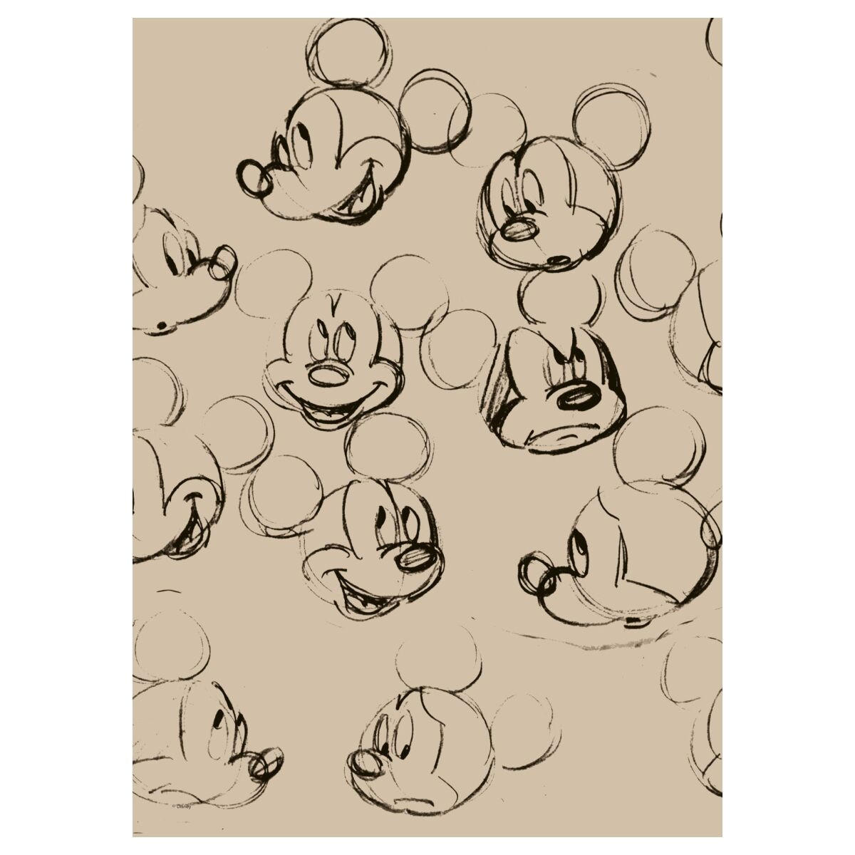 POSTER Disney - Mickey Mouse Vintage Drawing No. 01 - Braun, Papier (30/40/0.1cm) - Poster&Frame