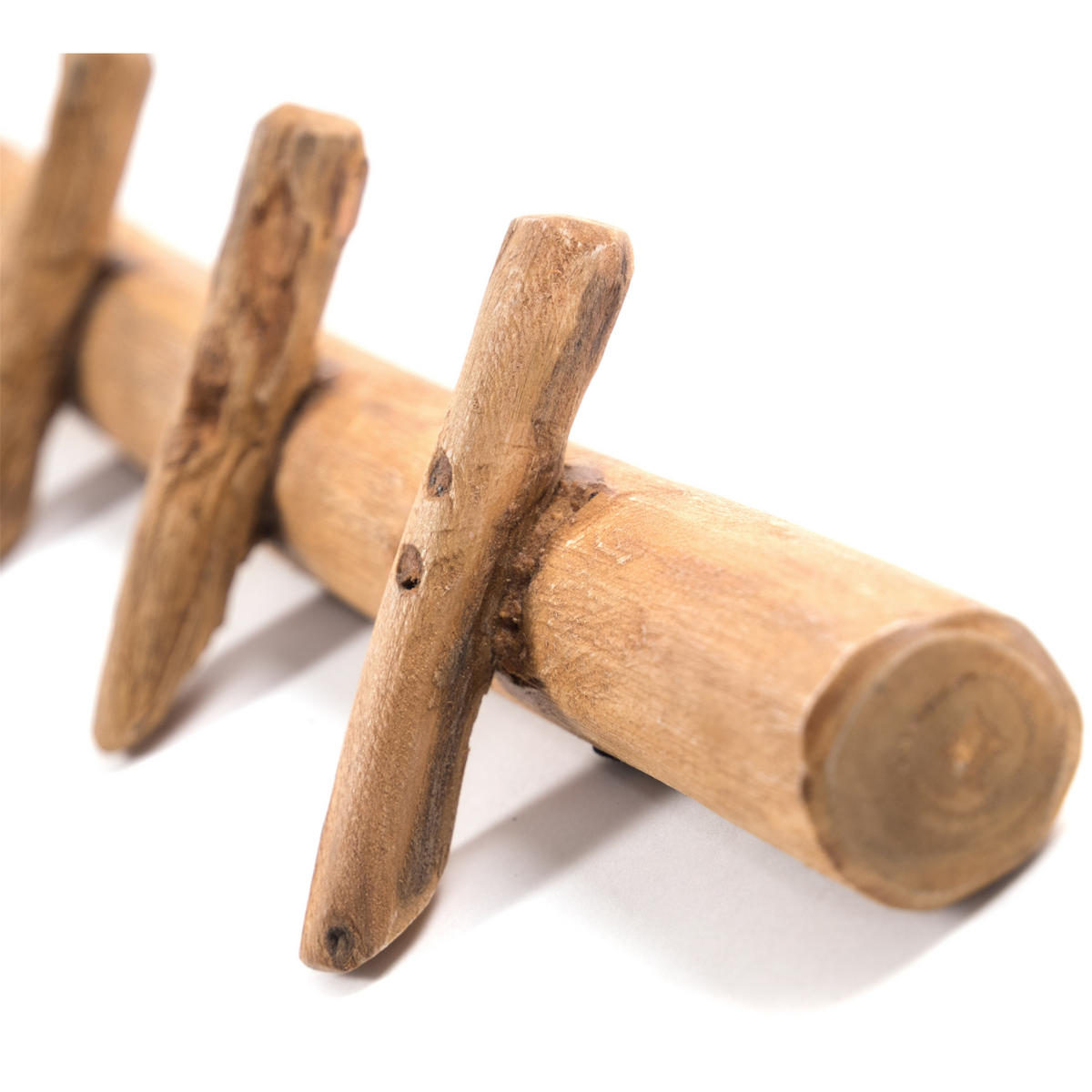 WANDGARDEROBE Kyra 60 Massivholz, 5 Haken naturfarben - Naturfarben, Holz (60/12/5cm) - DESIGN DELIGHTS