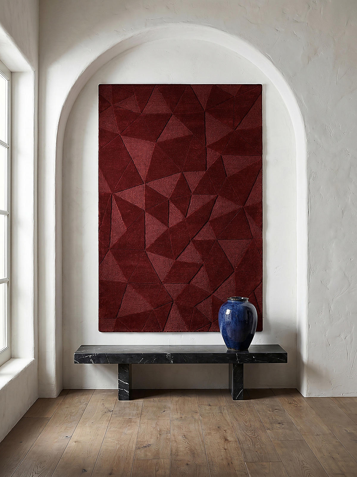 TEPPICH aus Wolle DEBEN in Rot, geometrisch-abstrakt, 200 x 290 cm - Rot, Textil (290/200cm) - KADIMA DESIGN