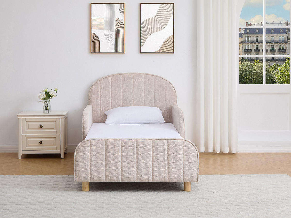 BETTRAHMEN - 1 Person-Sitzer - Stoff - Beige - - Beige, Textil (208.5/101cm) - Vente-Unique