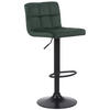 BARHOCKER Samt Grün - Schwarz/Grün, Textil/Metall (40/85/40cm) - CLP
