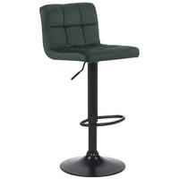 BARHOCKER Samt Grün - Schwarz/Grün, Textil/Metall (40/85/40cm) - CLP