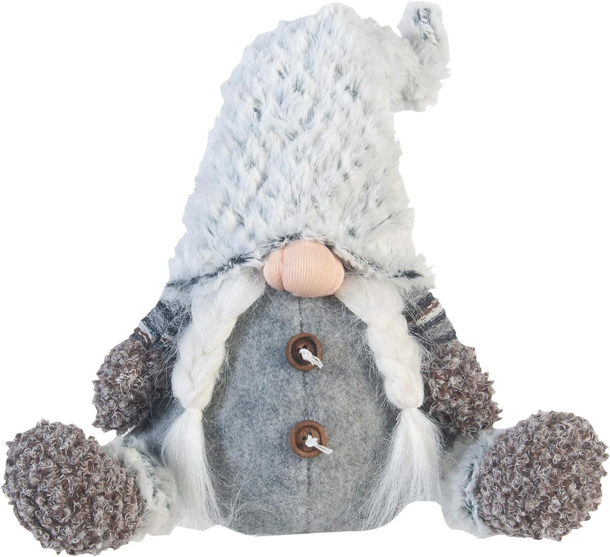 SCANDINAVISCHER GNOM Grau 24/16/35 cm - Grau, Textil (24/35/16cm) - Mobili Rebecca