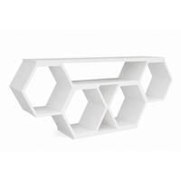 TV-ELEMENT Honig Weiß - Weiß, Holzwerkstoff (140/55.5/29.6cm) - Decorotika