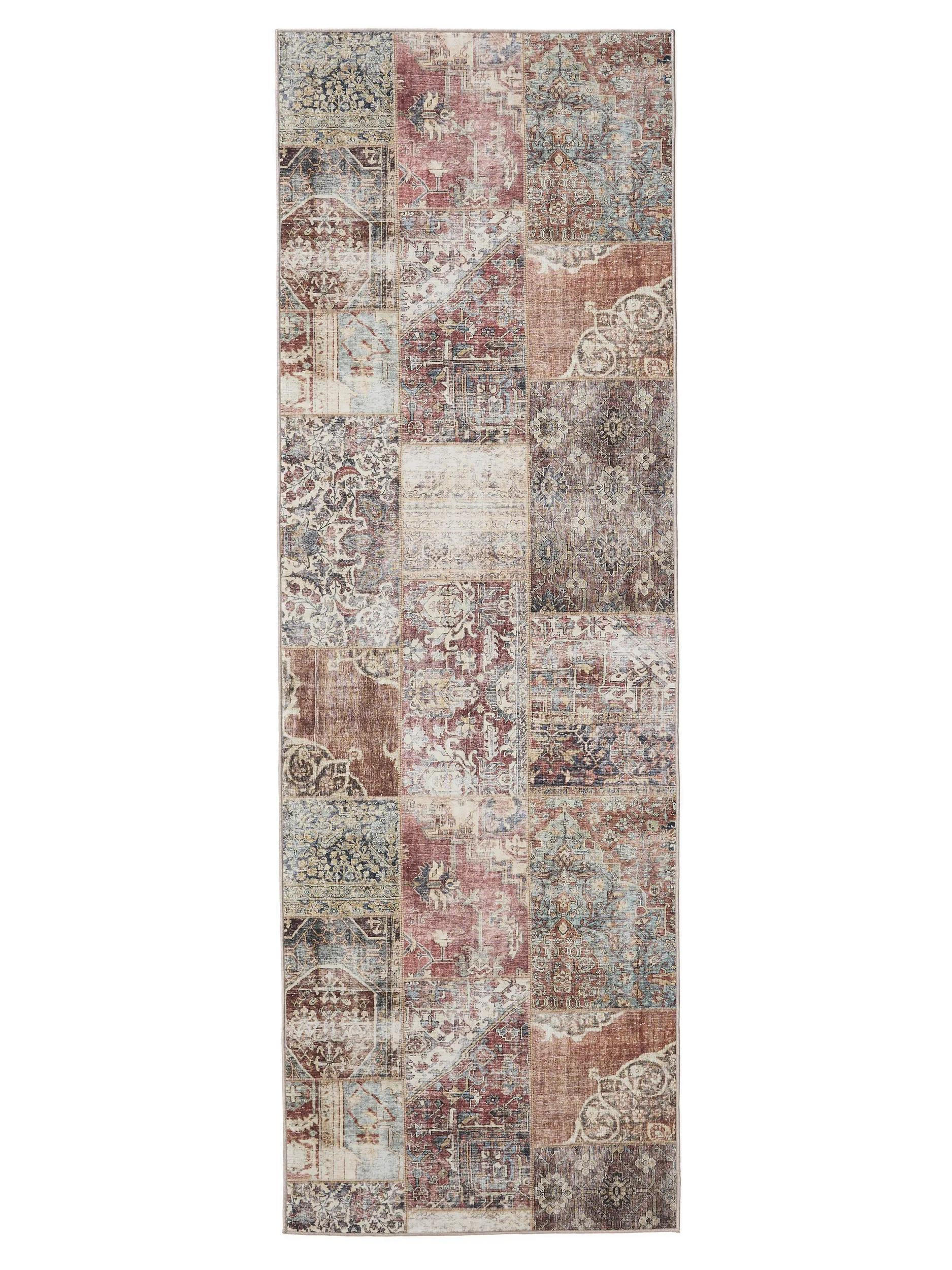 TEKAŠKI preproga George večbarvna/rjava 80x240 cm - večbarvno/rjava, umetna masa (80/240cm) - benuta